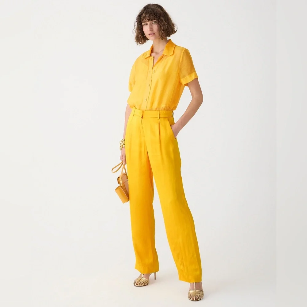 J.Crew straight-leg essential pant in luster crepe BT428